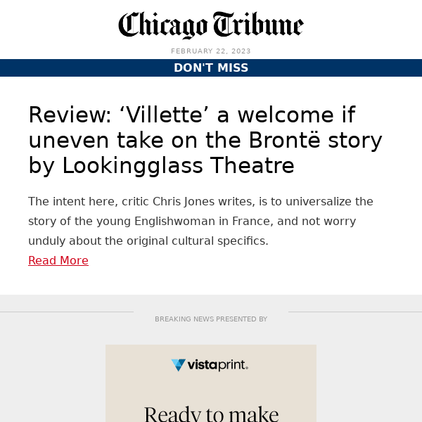 Stage review: ‘Villette’ a welcome if uneven take on the Brontë story by Lookingglass Theatre