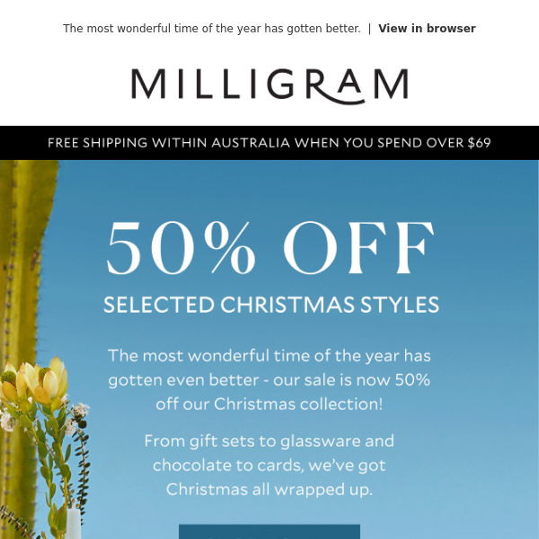 50% off the Christmas Collection!
