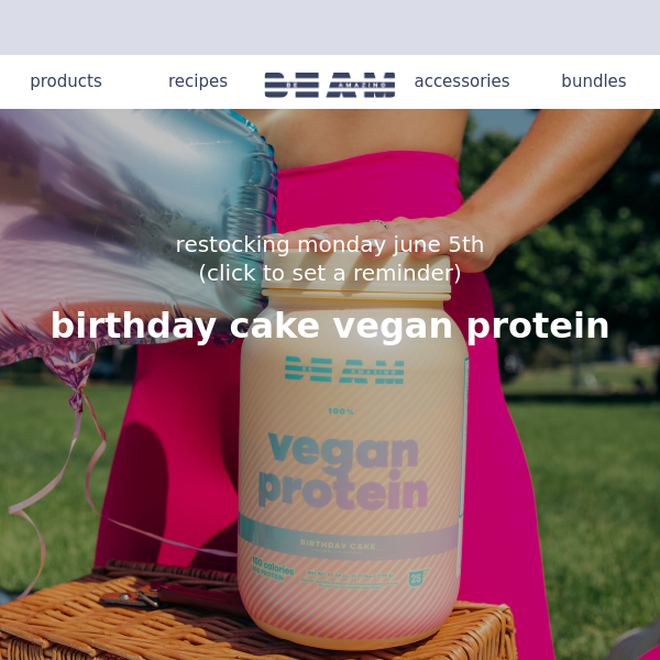 the restock we needed - birthday cake vegan protein