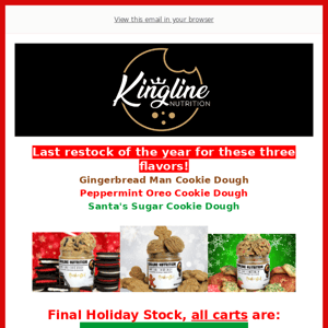 🚨Low Stock Alert! Santa Cookie, Gingerbread, Peppermint Oreo Cookie Dough