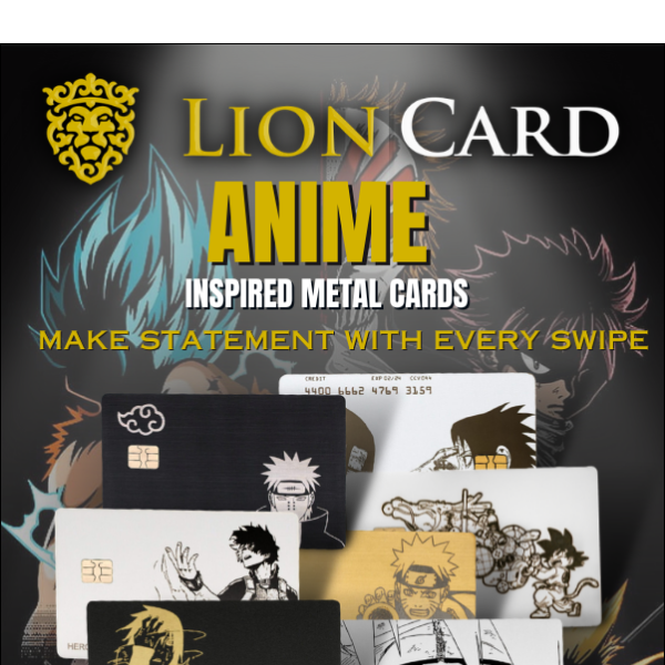 Hey, The Exclusive Anime Edition Metal Cards Are Available Now At Lion Card👀
