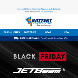 Black Friday: 15-50% Off JETBeam Linewide!