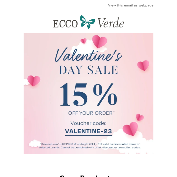 Today only! 💝 15% off your order! - Ecco Verde