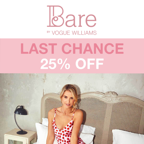 LAST DAY! 25% off ends soon Bare by Vogue