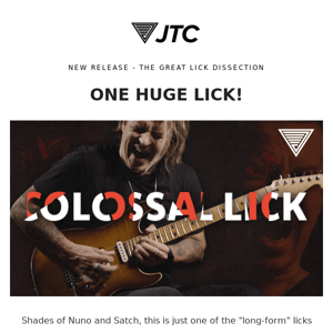 This lick is colossal. 💪