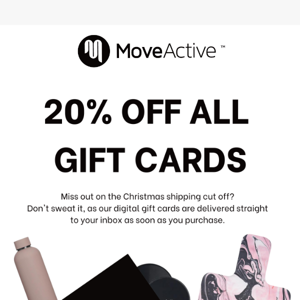 20% OFF GIFT CARDS 😱