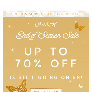 ✨Up to 70% off is happening rn! ✨