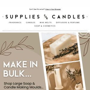 🕯️ Bulk Moulds: Your Essential Tools for Candle Making & More!