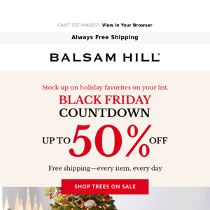 Up to 50% OFF | Black Friday Countdown