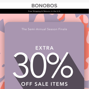 Extra 30% Off Best Sellers on Sale Happening Now