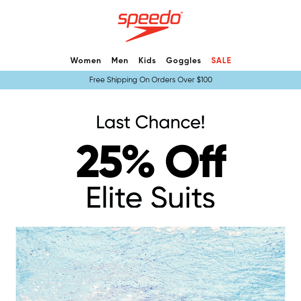 FINAL HOURS: 25% off Elite suits. 🕛