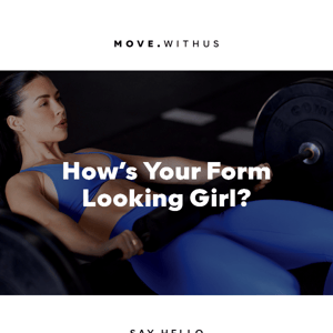 How's your form girl? 🏋️‍♀️