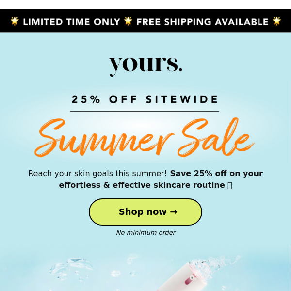 [Limited time only] 25% off on your summer favorites! ☀️