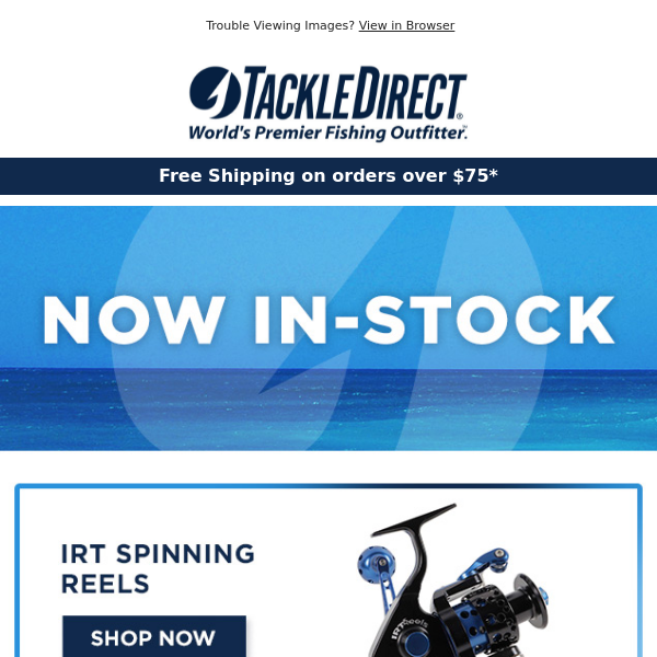 In-Stock - IRT Spinning Reels, Daiwa BG Spinning Reels, Shimano Tekota &  More! - Tackle Direct