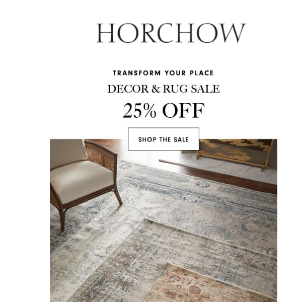 Last Day! Save 25% on decor & rugs