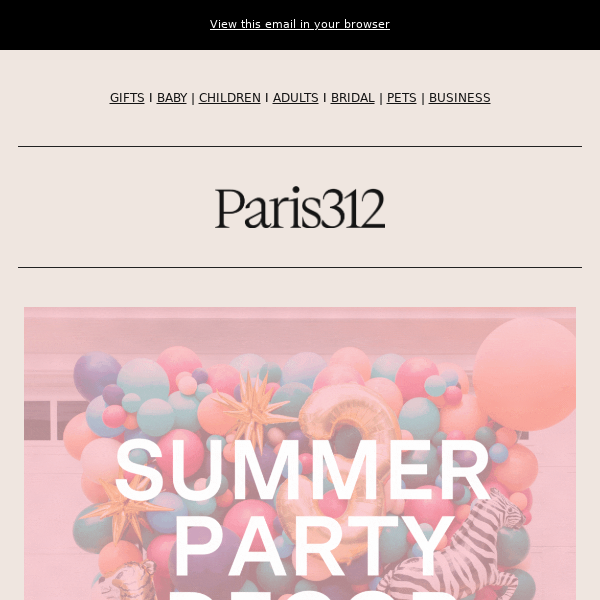 DON'T FORGET! Summer Party Decor is here!