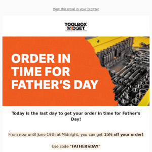 🔴 Last Day for Shipping in Time for Father's Day! 👨