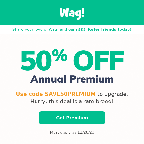 50% off an Annual Premium Membership