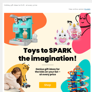 Check it: toys to SPARK kids’ imaginations! 👀
