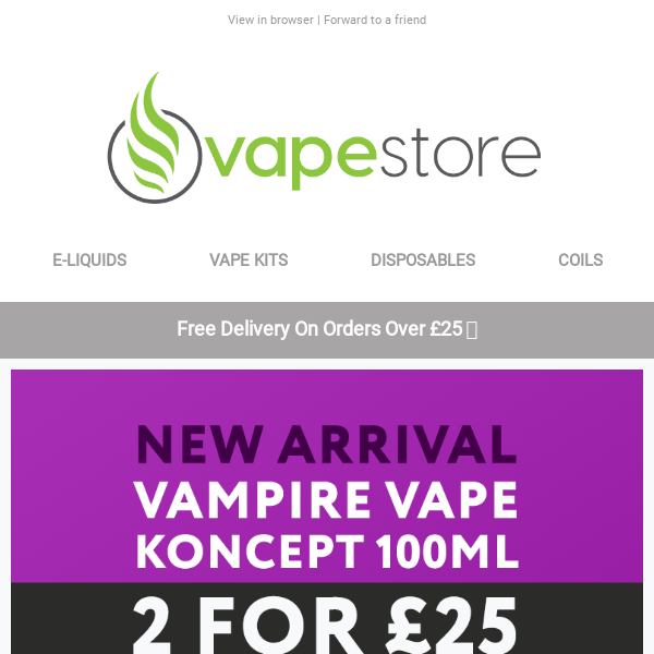 New Vampire Vape 100ml's - 2 for £25