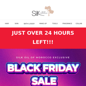 JUST OVER 24 HOURS LEFT!!! 🚨 UP TO 50% OFF SITEWIDE BLACK FRIDAY SALE LIVE NOW!! 🔥