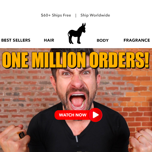 1 MILLION ORDERS GETS 25% OFF!