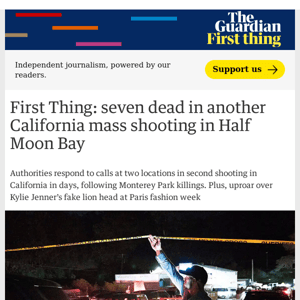 At least seven dead in another California mass shooting in Half Moon Bay | First Thing