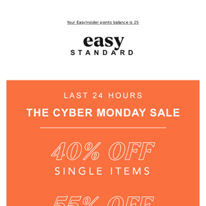 UP TO 65% OFF CYBER MONDAY SALE ENDS SOON!