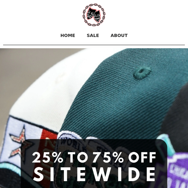 UP TO 75% OFF SITEWIDE?!?