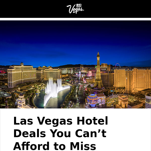 EARLY ACCESS: Save 20% on Black Friday Deals on the Best Hotels in Vegas!