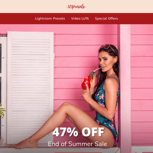 End Summer Sale - 47% Off