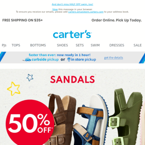 New | 50% OFF sandals! Shop now!