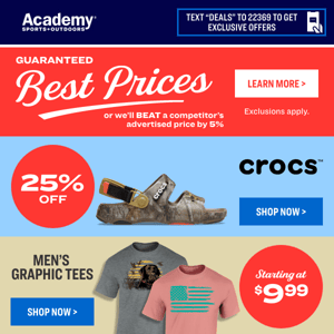 Save Now: 25% Off Crocs | Ends Tomorrow