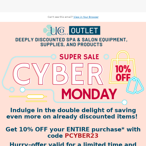 🌟 Cyber Monday Exclusive: 10% OFF at UCo Outlet!