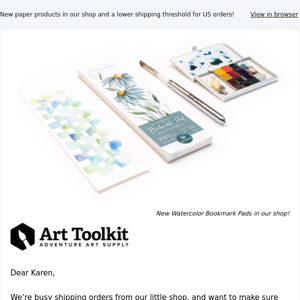 Watercolor Bookmark Pads