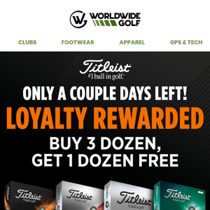 ⏳ Time Is Running Out! ⏳ Titleist Buy 3 Get 1 Free Special Offer Ends Soon!