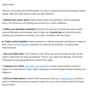 Welcoming the month of Sha’ban: Tips to prepare for Ramadan 🗒