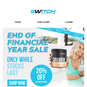 20% OFF ALL SWITCH NUTRITION ✨