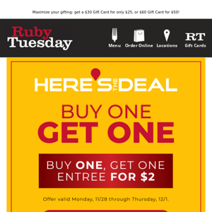 Your BOGO Offer is here!