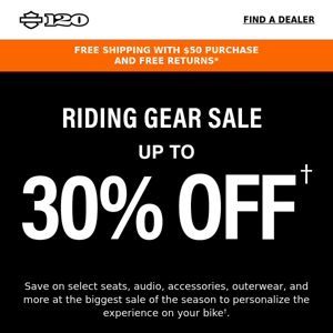 It's ON: Riding Gear Sale