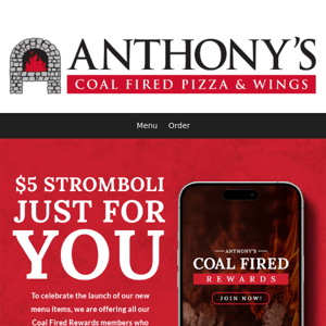 Earn a $5 Stromboli when you download the app 🥗