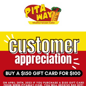 Customer Appreciation! 1 Day ONLY!