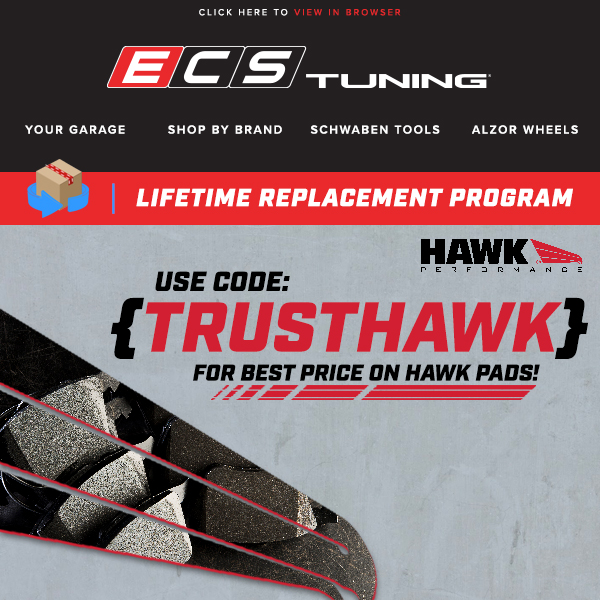 Use Code TRUSTHAWK for Best Price on Hawk Pads!