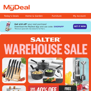 📣 ATTN: Salter Warehouse Sale