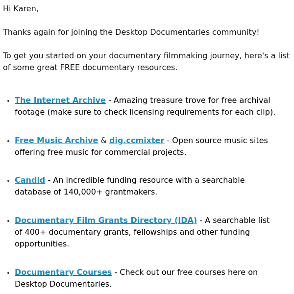 Free Documentary Resources