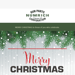 🦌 Merry Christmas from Numrich Gun Parts Corporation!