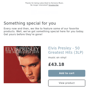 GREAT VALUE! Elvis Presley - 50 Greatest Hits (3LP)