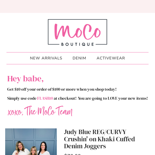 Open For Flash Code MOCO Boutique