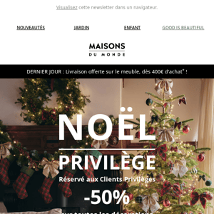 -50% pour fêter Noël avec style🎄