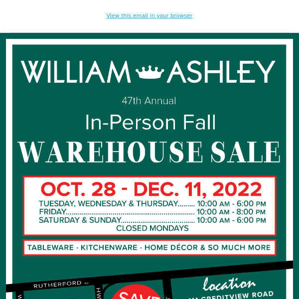 📢It's Almost HERE! Our In-Person Fall Warehouse Sale Starts Oct. 28!!